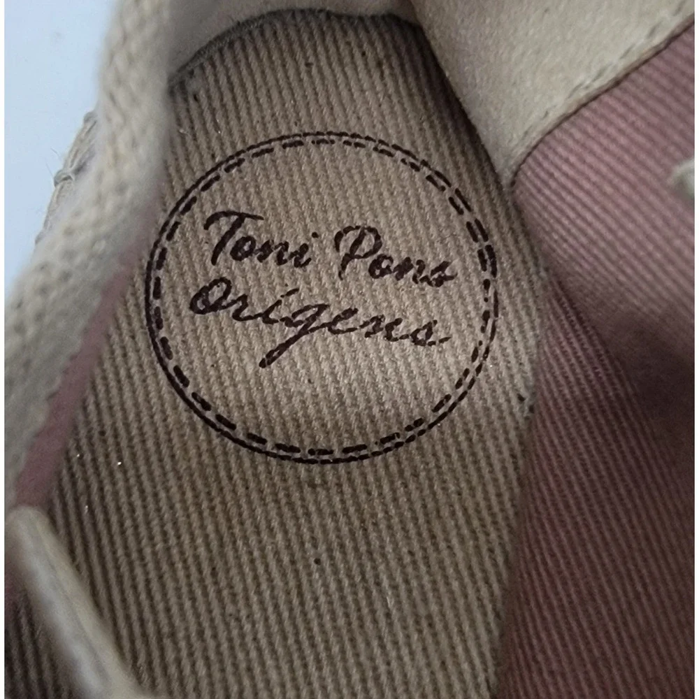 Toni Pons Espadrilles Women's Shoe Size 41 US 10.5 Pink Rose Gold Lace Up